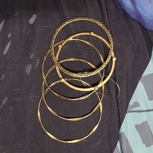Elegant Gold Bangle Set
